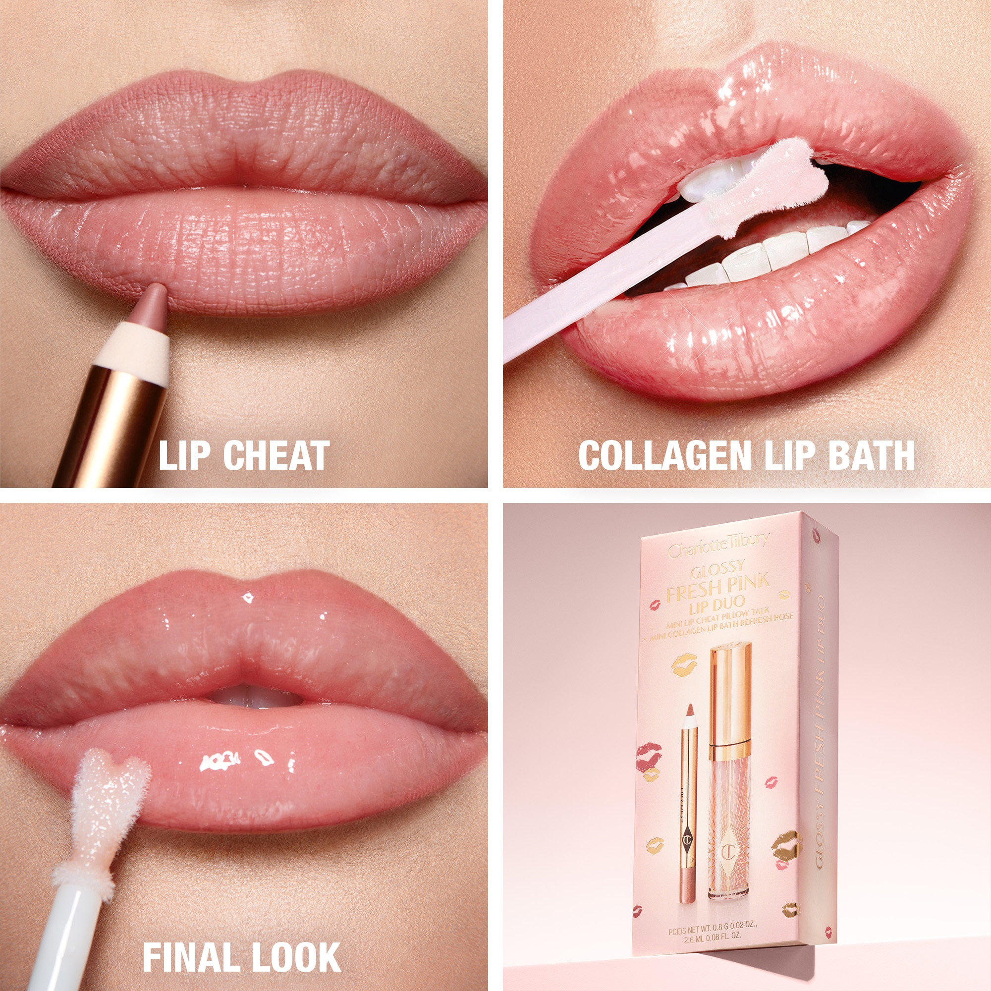 GLOSSY FRESH PINK LIP DUO (SET PARA LABIOS)